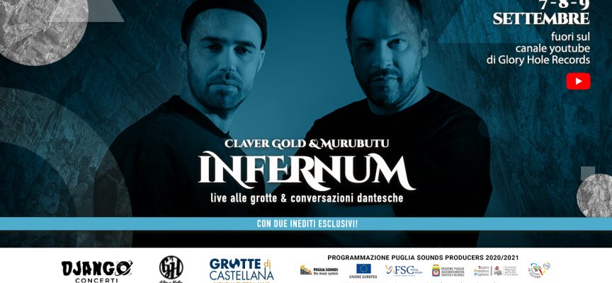 Claver Gold e Murubutu annunciano il live streaming esclusivo dalle Grotte di Castellana